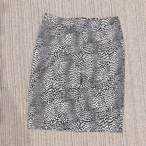 Snake print black and white pencil skirt - Halogen - 0